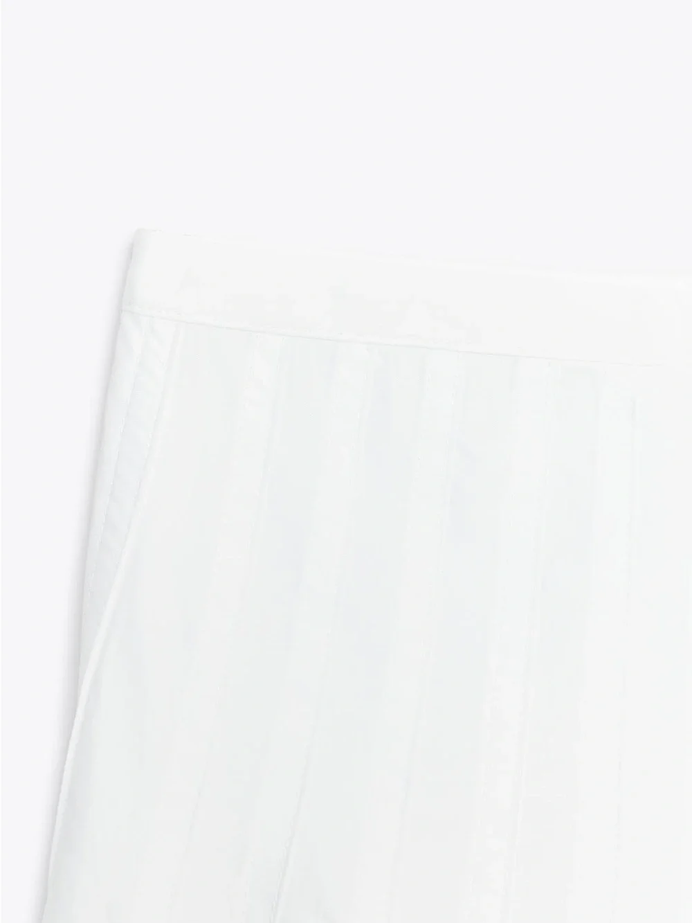 NWT Zara 100% Cotton White Pleated Flowy Midi Skirt Sz M Minimalist Clean July 4